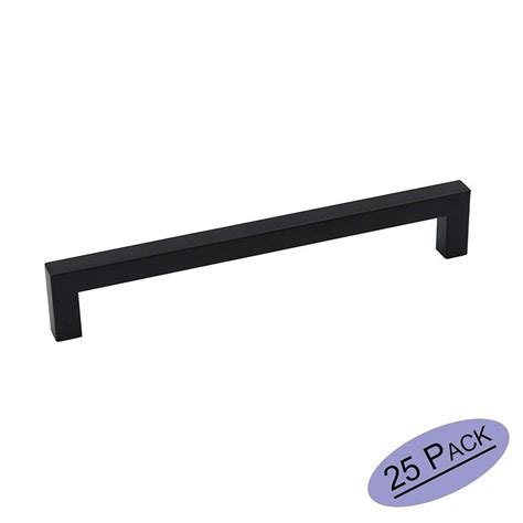 A Black Cabinet Handle With 25 Pack Stickers