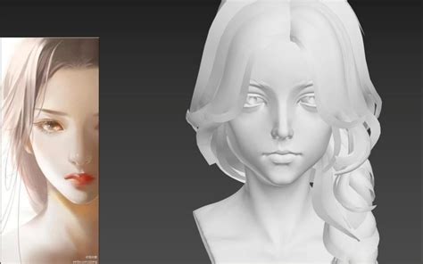 Zbrush新手教程：女神雕刻成3d模型还是好看啊 高模人物雕刻教程哔哩哔哩bilibili