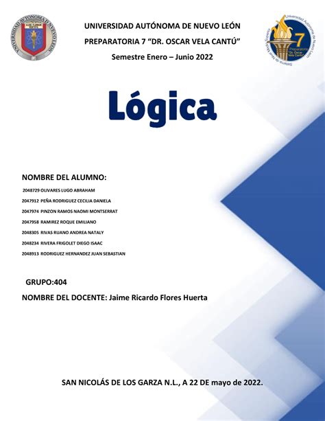 Equipo Ev Logica Academia De L Gica Universidad Aut Noma De Nuevo