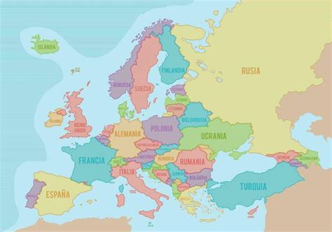 Mapa Pol Tico De Europa Con Nombres En Espa Ol