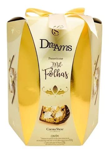 Panettone Dreams Mil Folhas Cacau Show 630g Presente Natal Frete grátis