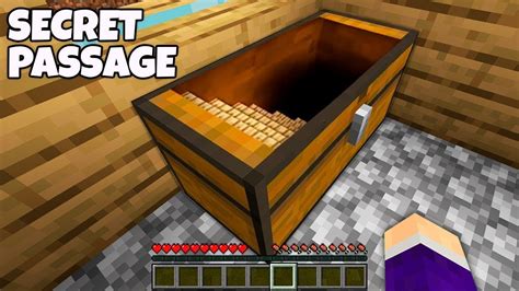 How To Build Super Secret Passage In Chest In Minecraft Incredibly