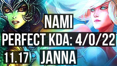 NAMI Lucian Vs JANNA Draven SUPPORT 4 0 22 1 8M Mastery NA