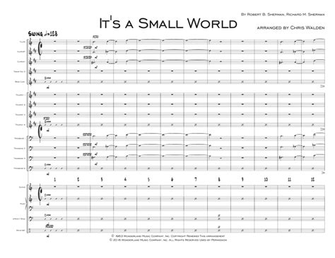 Its A Small World Arr Chris Walden By Richard M Sherman Sheet