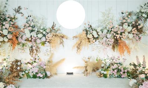 Premium Photo Wedding Flower Backdrop Background Colorful Background