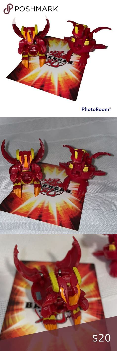 🎃 2 Rare Pyrus Bakugan Battle Brawlers Helix And Neo Dragonoid Bakugan Battle Brawlers