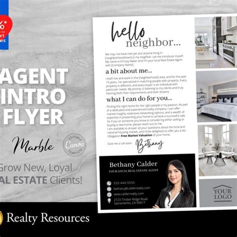 Flyer Template Real Estate Flyer Realtor Introduction Etsy