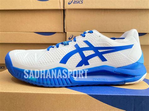 Jual Sepatu Tenis Asics Gel Resolution Men White Tuna Blue