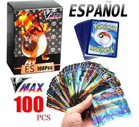 Caja 100 Cartas Pokémon Coleccionables Vmax O Gx En Español Cuotas