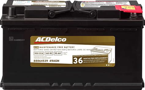 Acdelco Gold 49agm 36 Month Warranty Agm Bci Group 49