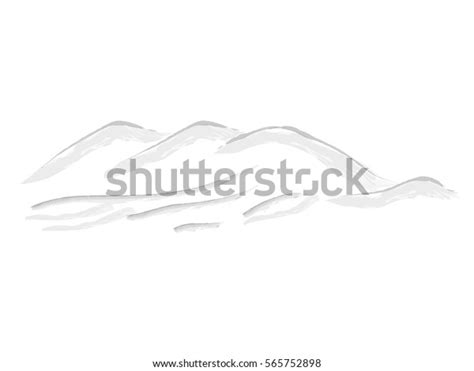 Watercolors Vector Mountains Desert Sinai Outline Stock Vector Royalty