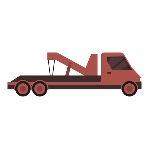 Vector De Dessin Animé De L icône Du Camion De Remorquage De Sauvetage