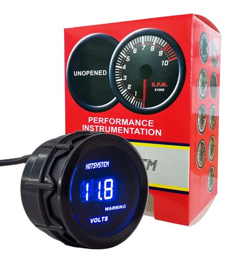 Hotsystem Electronic Voltmeter Voltage Volt Gauge Meter Blue Digital