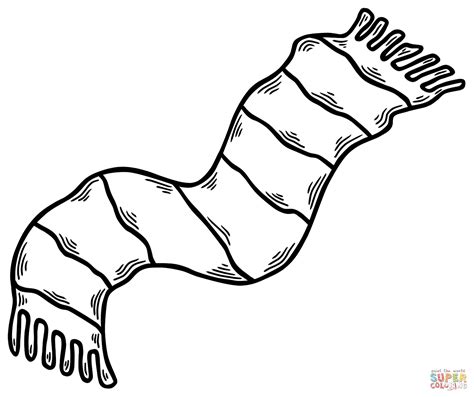 Scarf Coloring Page Free Printable Coloring Pages