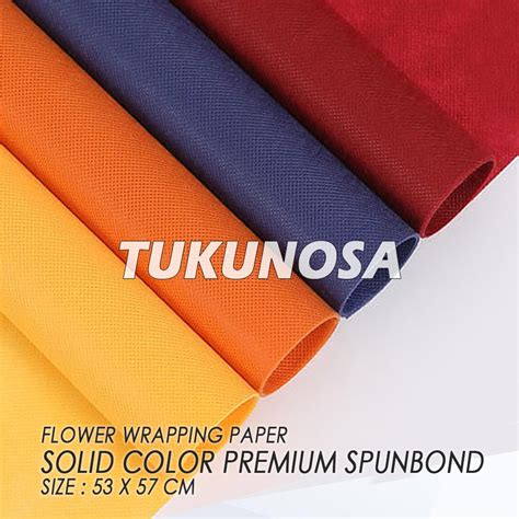 Jual FLOWER WRAPPING PAPER SOLID COLOR PREMIUM SPUNBOND KERTAS BUKET