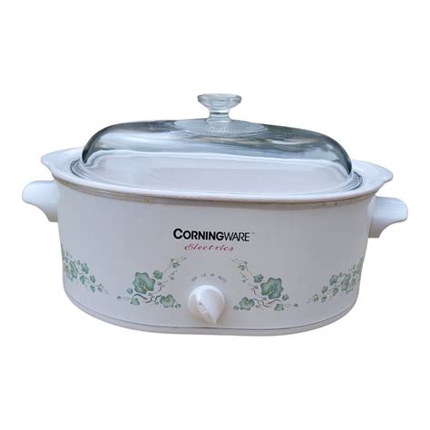 Vtg Corningware Electrics Qt Oval Crock Pot Slow Cooker Callaway Ivy