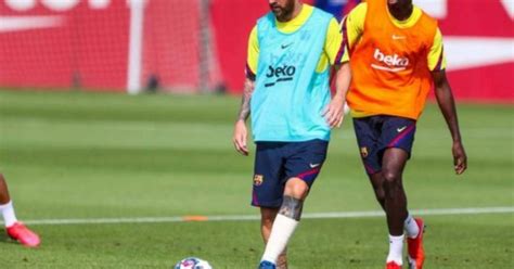 Messi entrena con normalidad tras lesión en el tobillo