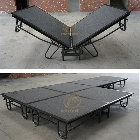 Portable Folding Mobile Event Stage Platform With Wheels - Buy Portable ...