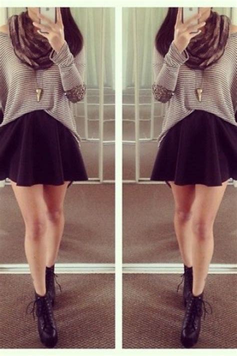 Trendy Skater Skirt Outfits For The Season