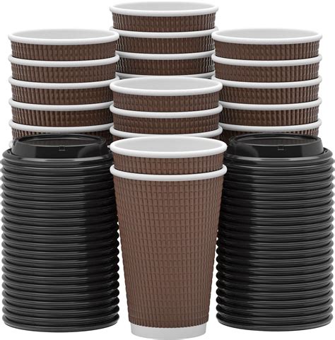 Amazon Qunclay Disposable Coffee Cups With Lids 16 Oz 80 Pack