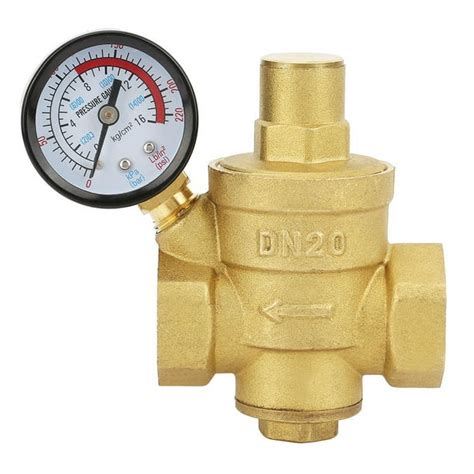 D Water Pressure Regulator,DN20 Adjustable Brass Water Adjustable Water Pressure Regulator Brass ...