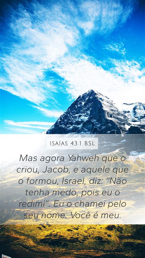 Isaías 43 1 BSL Mobile Phone Wallpaper Mas agora Yahweh que o criou