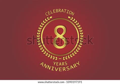 8 Years Golden Anniversary Logo On Stock Illustration 1090197191 Shutterstock