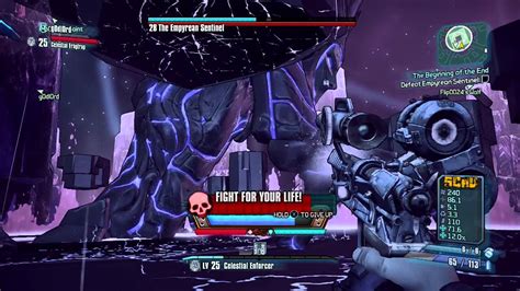 Borderlands The Pre Sequel Xbox One The Sentinelthe Empyrean Sentinel Boss Fight Youtube