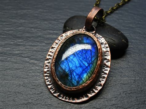 Big Labradorite Pendant Mens Labradorite Necklace For Men Etsy