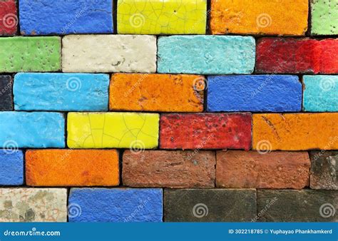 Colorful Brick Wallseamless Texture Colorful Brick Wall Decorative