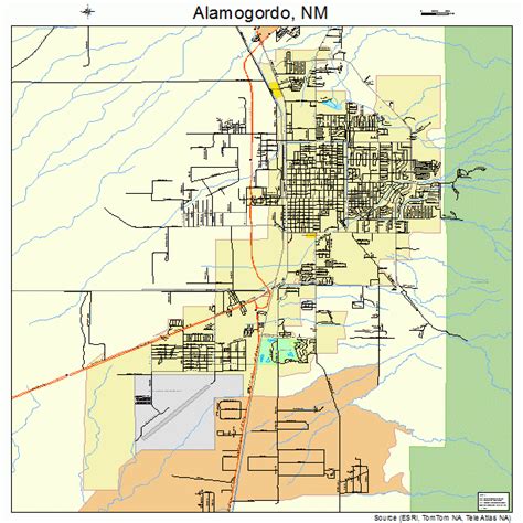 Alamogordo New Mexico Street Map 3501780