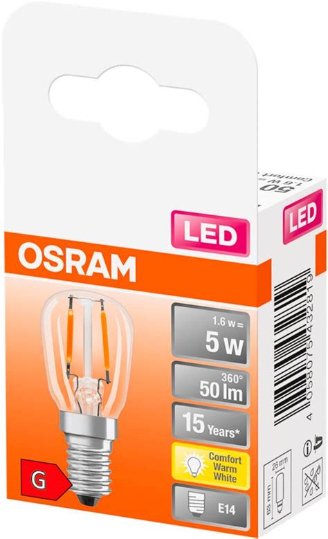 Osram Kühlschranklampe Special T26 E14 1 6 W Klar Printus