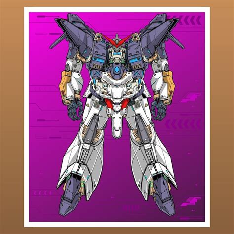 Robot De Combat Mobile Gundam 3D Ai Mecha Construit Par L Illustration