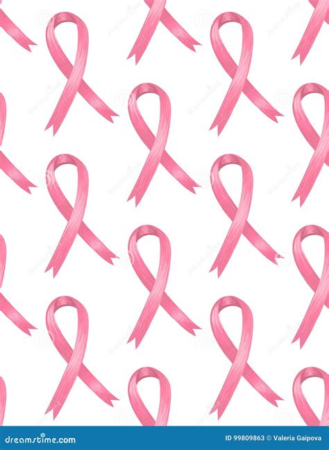 National Breast Cancer Awareness Month Seamless Pattern With Pink Ribbon October Women`s