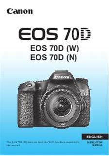 Canon EOS 70D Printed Manual