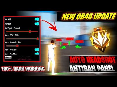 New Ob45 Update Auto Headshot Antiban Panel Injector All Rank