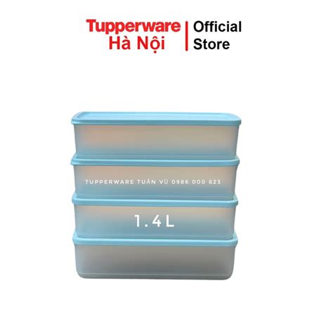 Hộp bảo quản thực phẩm Pak N Stor 4 1 4L Tupperware nhựa nguyên sinh