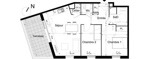 Plan Appartement T3 De 59 67 M² Neuf Résidence « Les Terrasses Calypso