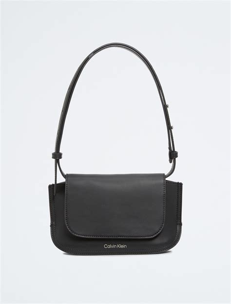 Calvin Klein Elemental Mini Flap Messenger Bag In Black Lyst