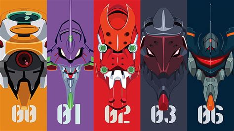 HD wallpaper: Neon Genesis Evangelion, EVA Unit 00, Eva Unit 06, EVA Unit 02 | Wallpaper Flare