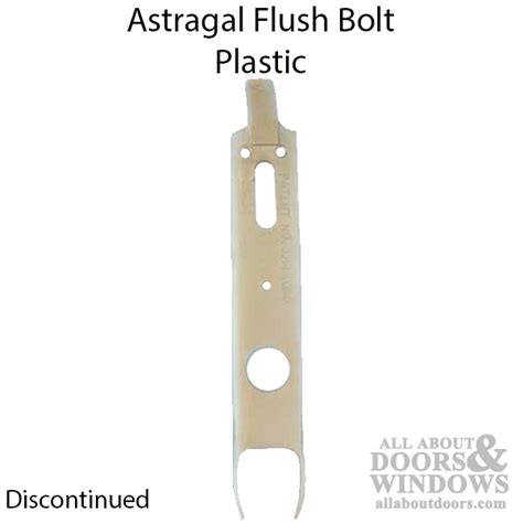 Astragal Flush Bolt, ( Lexan ) Plastic - Discontinued