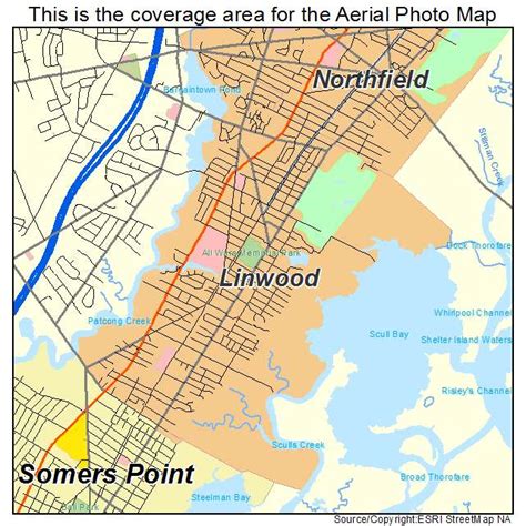 Aerial Photography Map of Linwood, NJ New Jersey