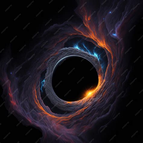 Premium Photo Black Hole Swallowing Nebula And Aliens