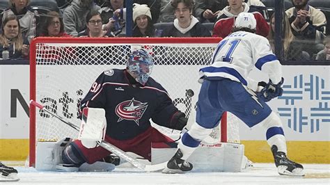 Hagel Has Goal And 2 Assists To Help Lightning Beat Blue Jackets 4 2