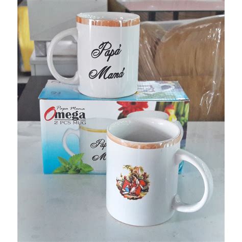 Jual Gelas Cangkir Mug Keramik Omega Papa Mama Plus Dus Shopee Indonesia