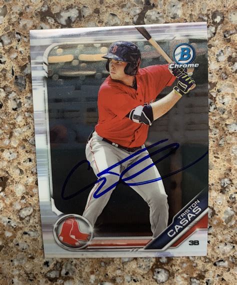 Triston Casas Signed Bowman Chrome Draft Red Sox Top Prospect Qty