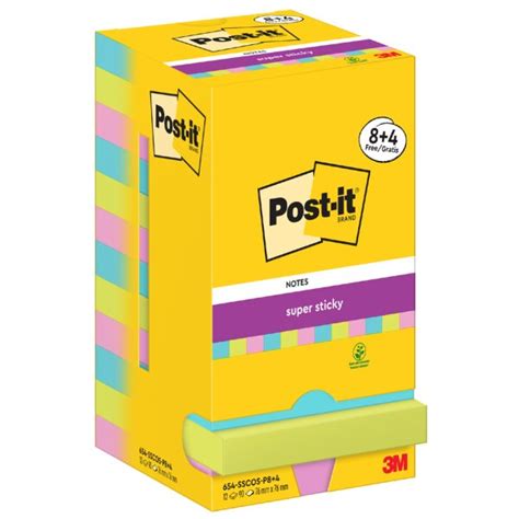 Post It Super Sticky Notes Haftnotizen 76 X 76 Mm 8 4 CHF 13 00