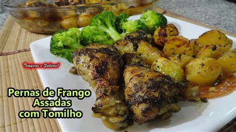 Pernas De Frango Assadas Tomilho Receita F Cil Em Portugu S Youtube