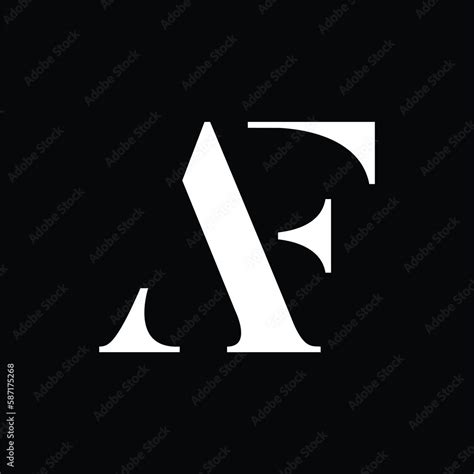 AF letter logo design icon business symbol Stock Vector | Adobe Stock