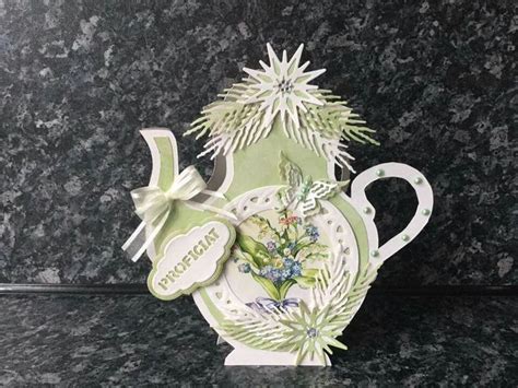 Pin Van Joyce Martens Op 470 713 624 Dutch Doobadoo Card Art Teapot